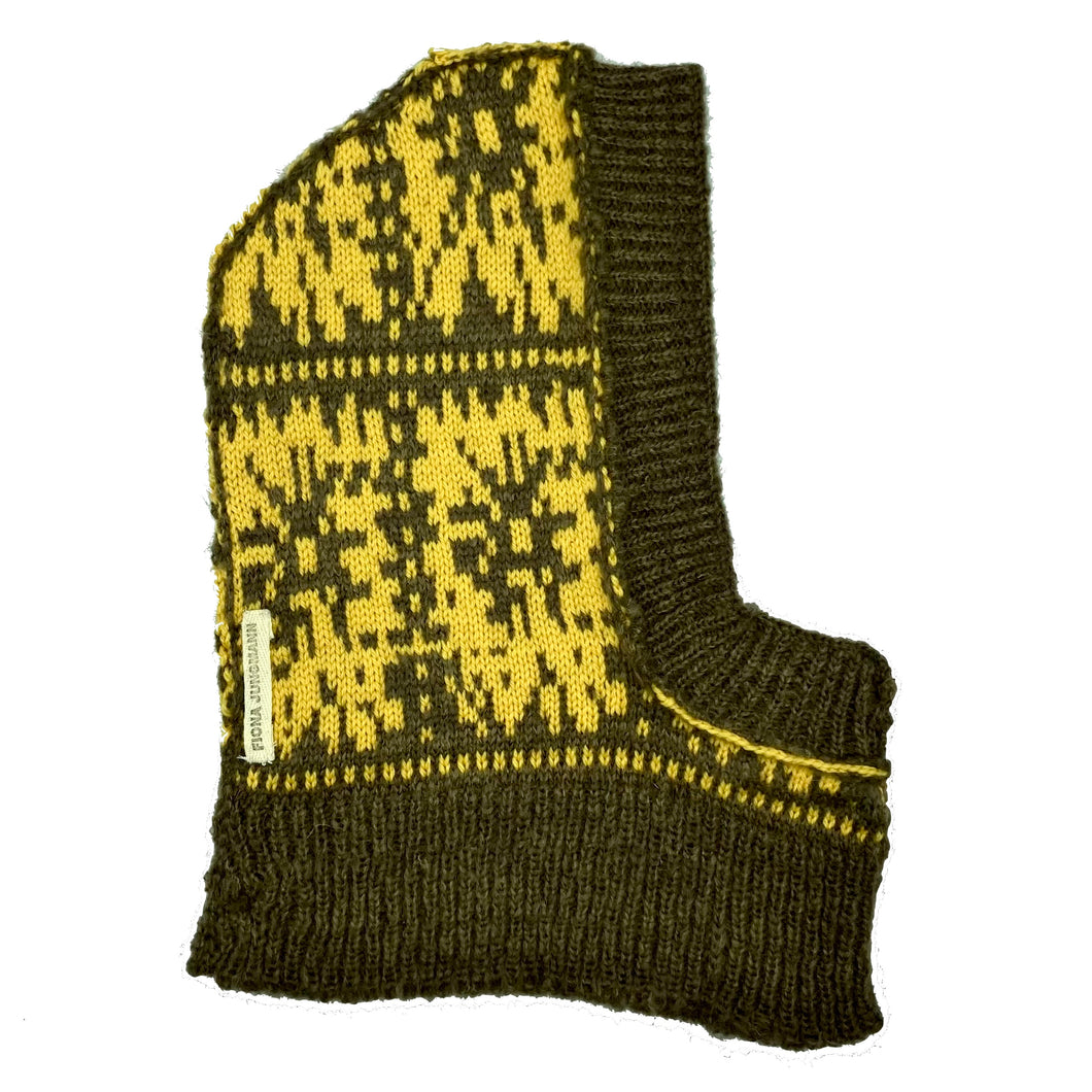Stretched Grandfather Balaclava in Yellow
